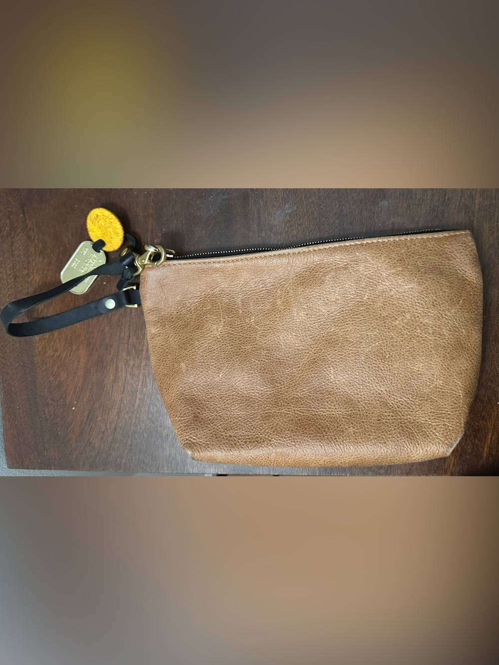 R. Riveter Brown Leather Zip Purse